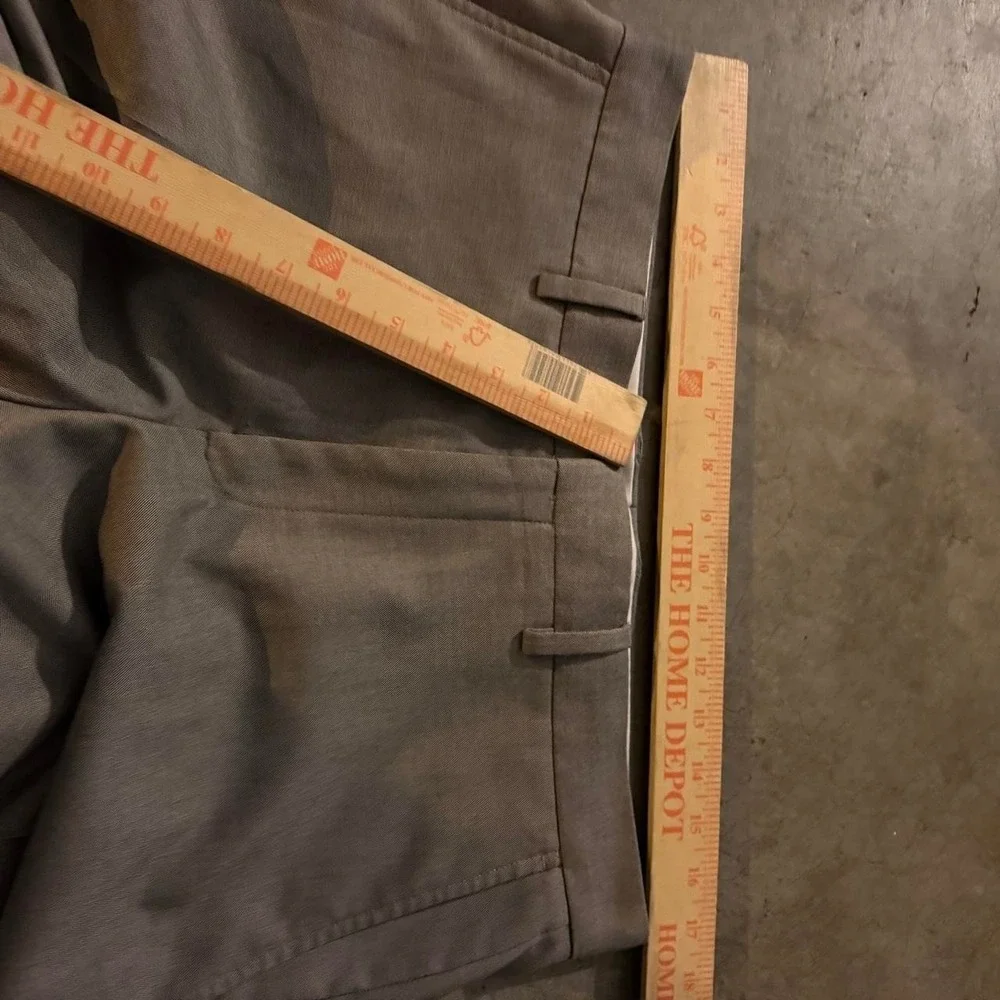 34x30 Grey Pleated Baggy Wide Leg Dress Pants Y2K Grunge 2000s Vintage